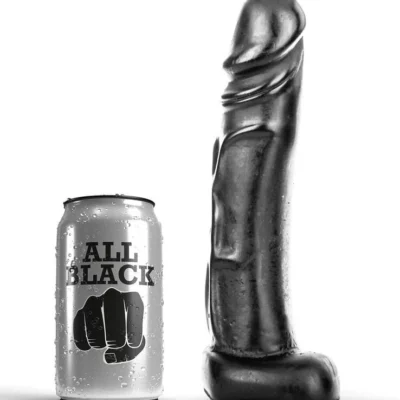 All Black Dildo – Dildo realistico nero da 22 cm