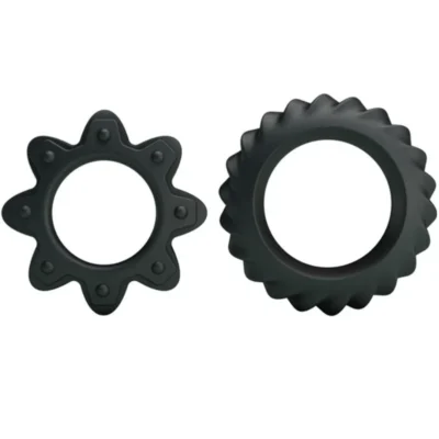 Anelli Fioriti Baile – Kit di 2 anelli per il pene in silicone
