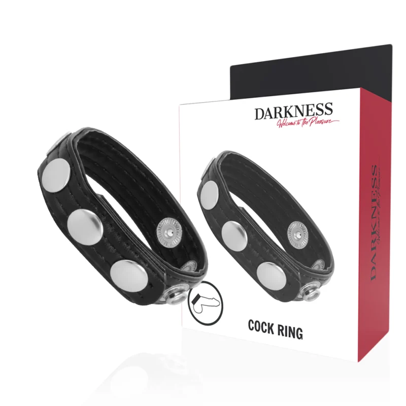 Anello di Erezione Darkness – In pelle, regolabile su 5 posizioni