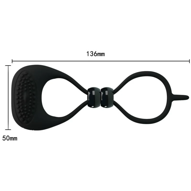 Anello doppio Pretty Love – Vibrante per pene e testicoli – foto 6