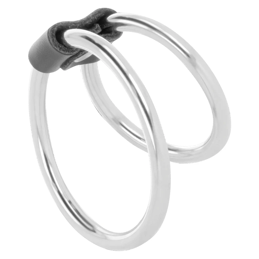 Anello per pene Darkness – doppio anello in metallo – foto 2