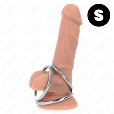 Anello triplo Kink – Anello per pene in metallo cromato