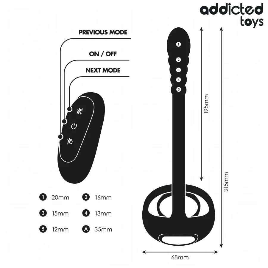 Anello Vibrante Addicted Toys – P-Spot con telecomando – foto 7