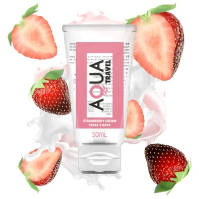 Aqua Travel Fragola – Lubrificante aromatizzato a base acqua 50 ml