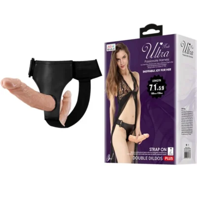 Baile Ultra Passionate – Strap on doppio con imbracatura