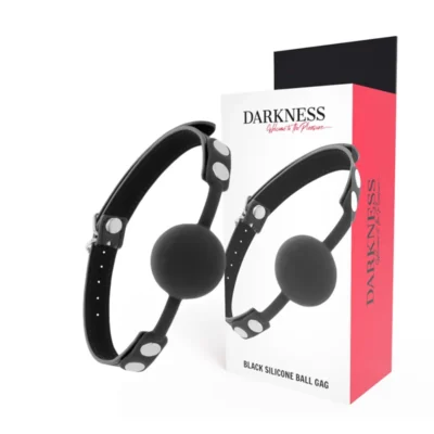 Ball Gag Darkness – Bavaglio in silicone nero regolabile