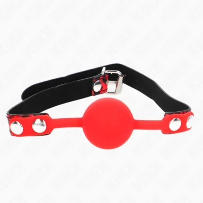 Ball Gag Kink – Bavaglio a palla in silicone rosso 4 cm