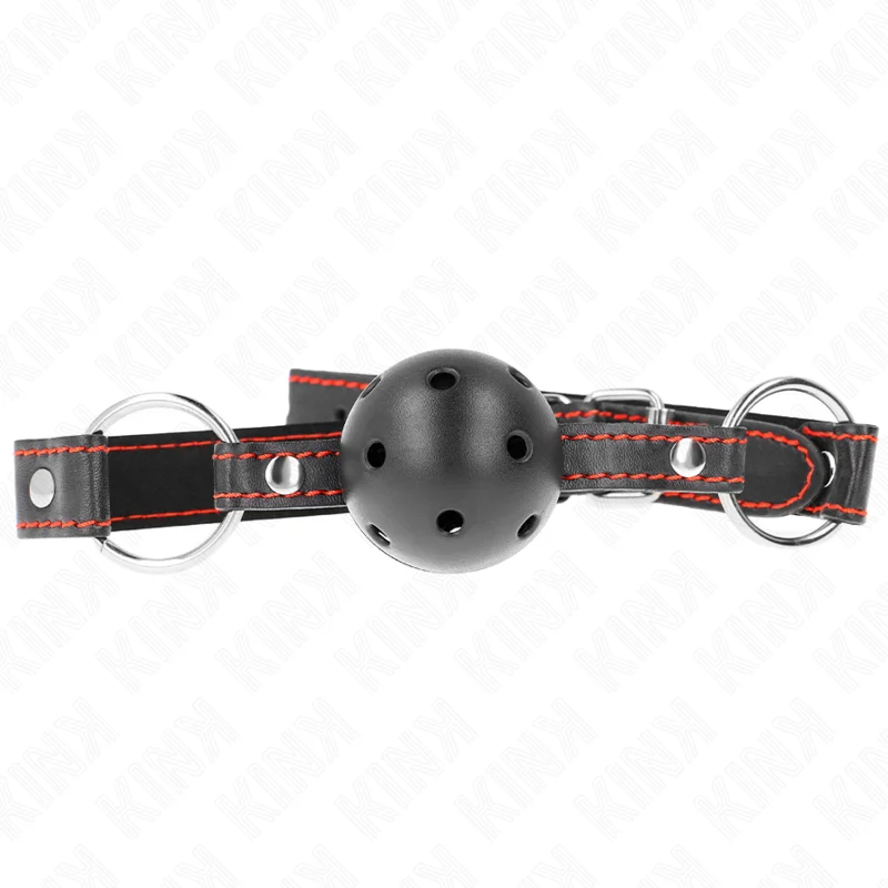 Ball Gag Kink – Bavaglio a sfera forata nero