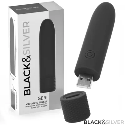 Black Silver Geri – Vibratore bullet ricaricabile USB