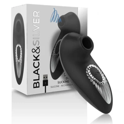 Black&Silver Drake Deluxe – Succhia clitoride in silicone nero