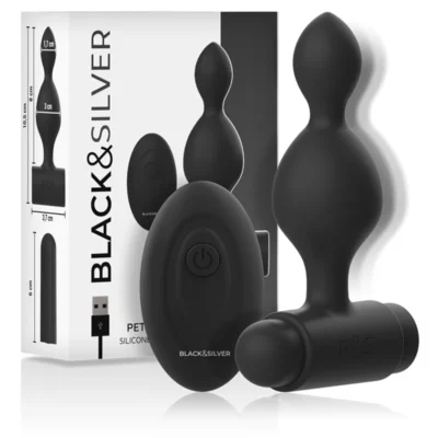 Black&Silver Tucker – Plug anale vibrante con telecomando