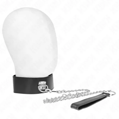 Collare con guinzaglio Kink – Set bondage base nero, 65 cm