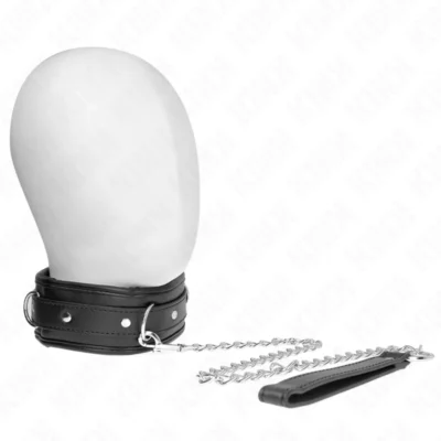 Collare con guinzaglio Kink – Similpelle imbottita 37-54 cm