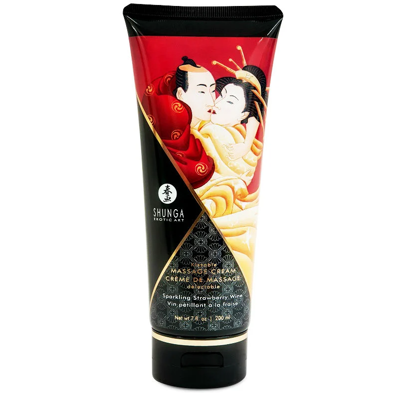 Crema da Massaggio Shunga – Fragola e Vino Frizzante 200 ml