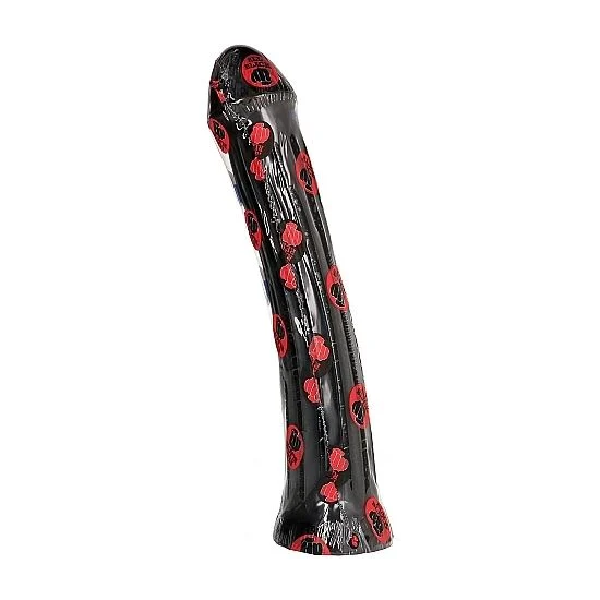 Dildo All Black 31 cm – Realistico scanalato con base – foto 3