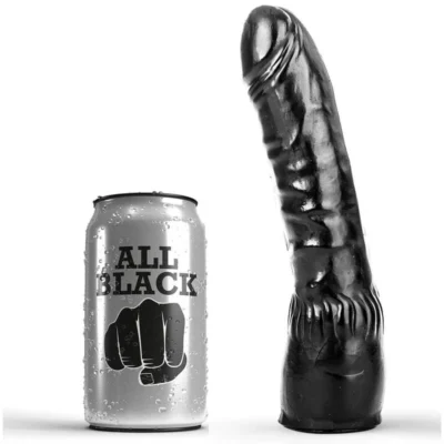 Dildo realistico All Black – Nero ergonomico, 20 cm