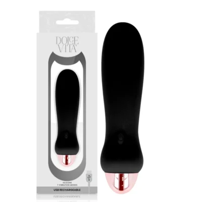Dolce Vita Cinque – Vibratore mini ricaricabile nero a 7 velocità