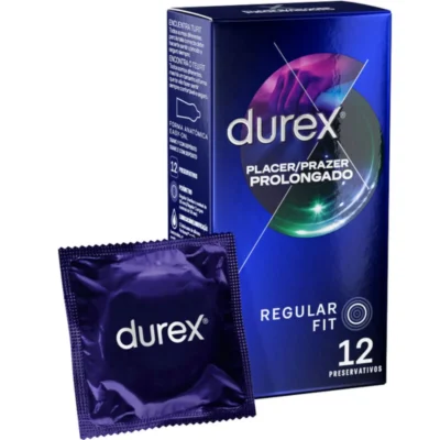 Durex Piacere Prolungato – Preservativi ritardanti, 12 pezzi