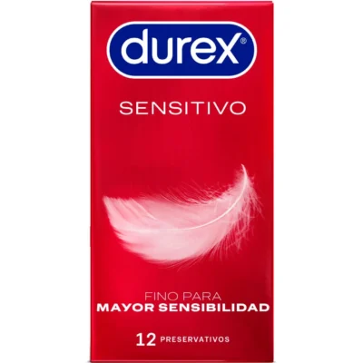 Durex Sensitive – Preservativi sottili in lattice, 12 pezzi