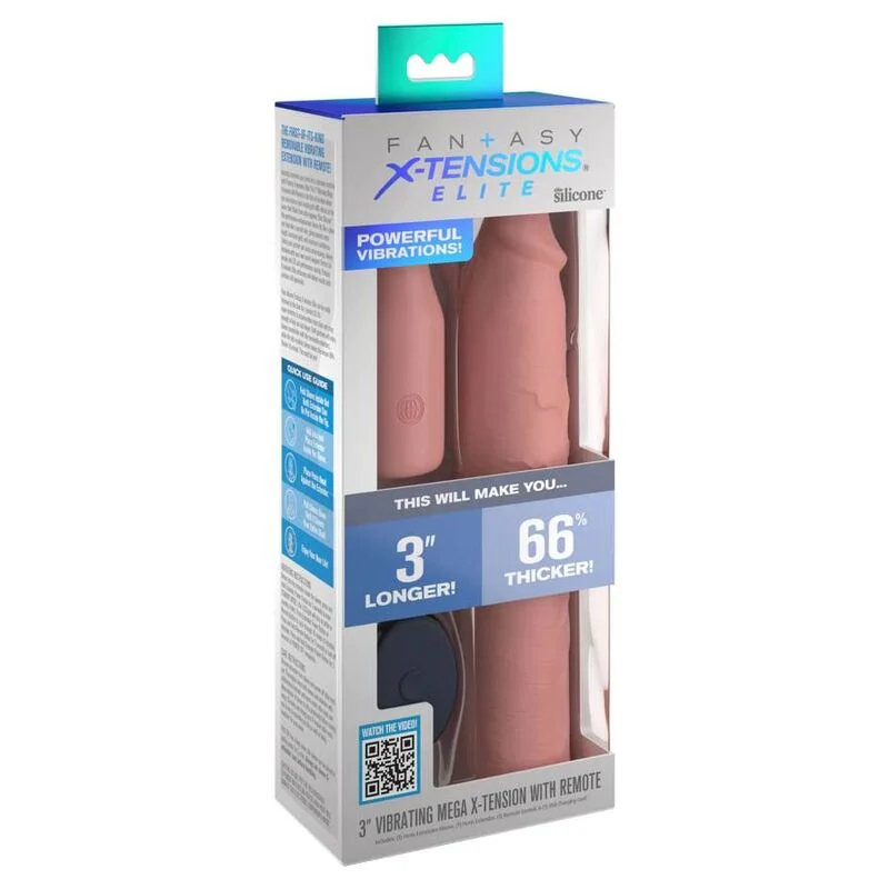Fantasy X-Tensions Elite – Guaina fallica vibrante con telecomando