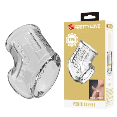 Guaina per pene Pretty Love – Corta e trasparente in TPE