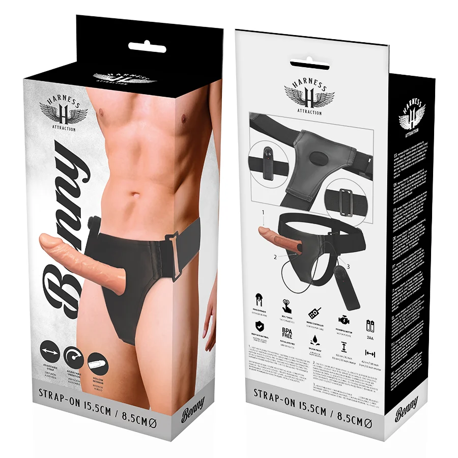 Harness Attraction Benny – Imbracatura cava con vibratore – foto 7