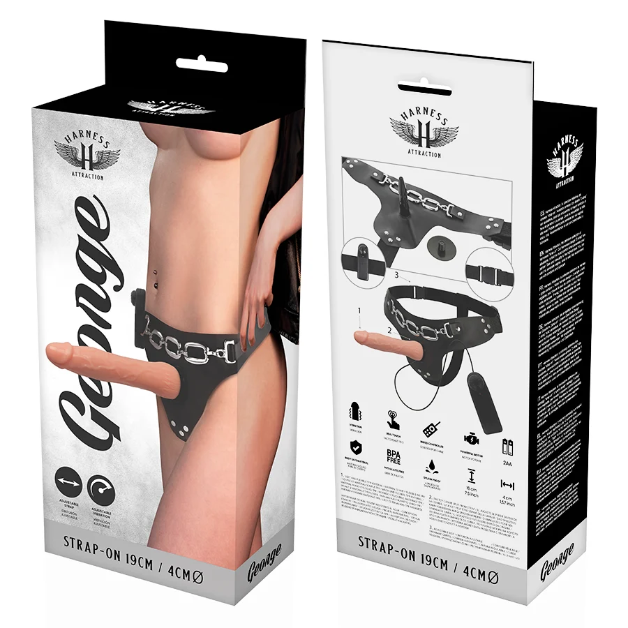 Harness Attraction George – Imbracatura strap on con vibratore – foto 7