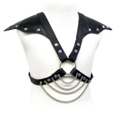 Imbracatura Leather Body – Pelle con spalline e catene