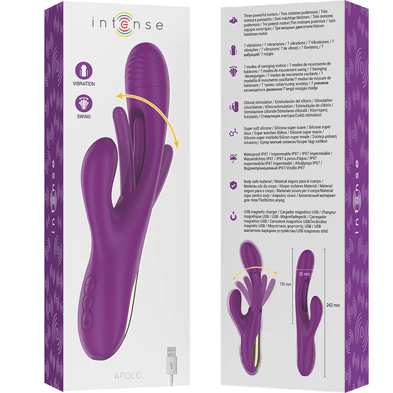 Intense Apolo – Vibratore rabbit con lingua oscillante – foto 7