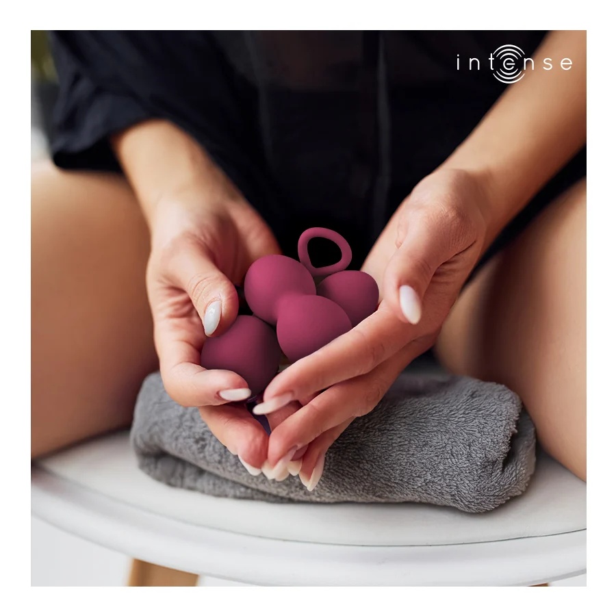 Intense Charli – Kit 3 palline Kegel in silicone bordeaux – foto 2