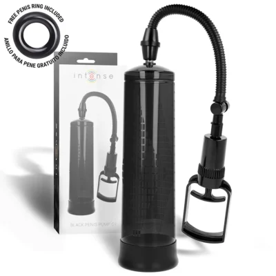 Intense Pompa Nera 01 – Pompa manuale per pene con anello