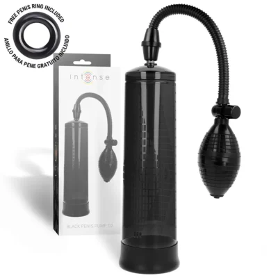 Intense Pompa Nera 02 – Pompa a vuoto per pene con anello