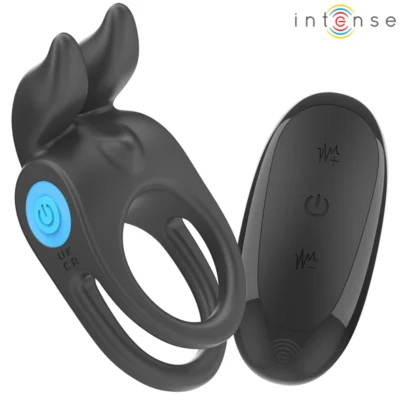 Intense Sam – Anello vibrante doppio con telecomando