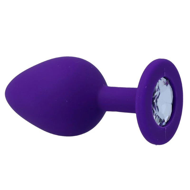 Intense Shelki M – Butt plug anale in silicone con gemma – foto 4