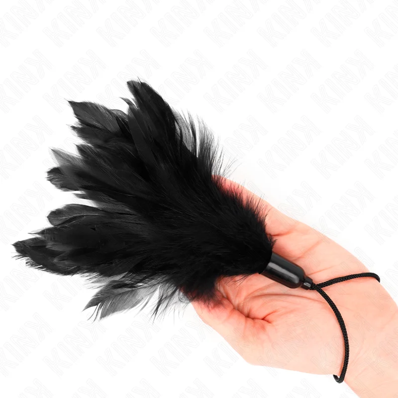 Kink Piume Tickle – Piumino sensuale con manico in corda