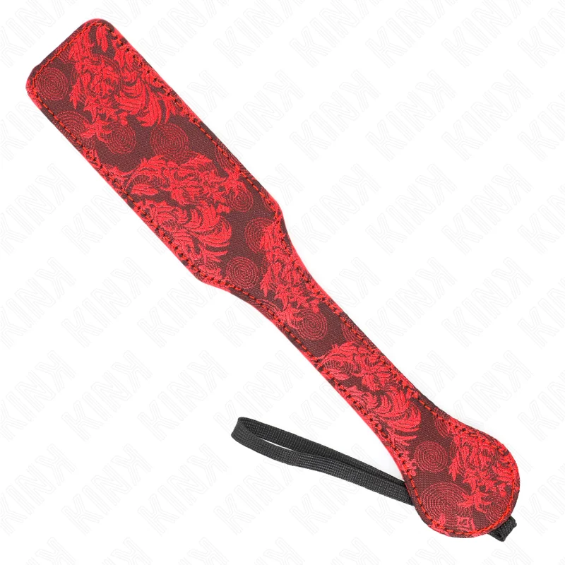 Kink Scandalo – Paddle ricamato rosso e nero 32 cm – foto 4