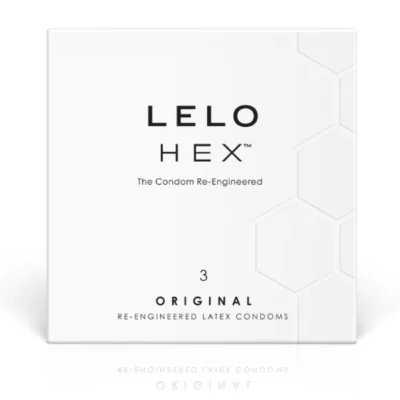 Lelo Hex Original – Preservativi in lattice, scatola da 3