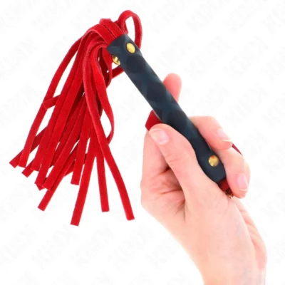 Mini Frusta Kink – Frusta in camoscio rosso, 30 cm