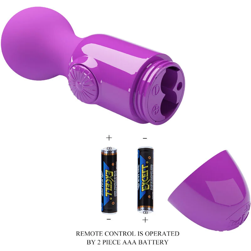 Mini Massaggiatore Pretty Love – Wand compatto viola – foto 6