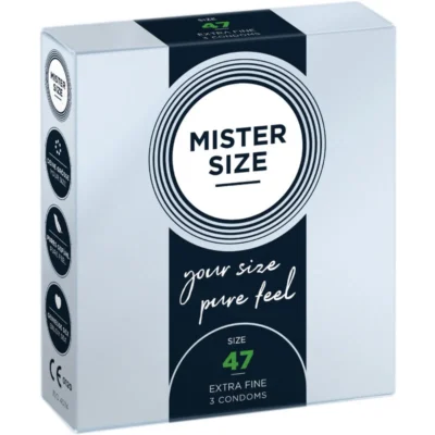 Mister Size 47 – Preservativi extra fini taglia XS, 3 pezzi