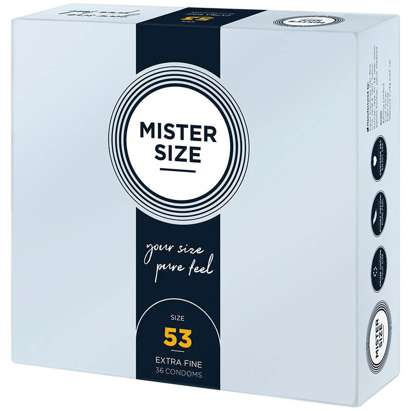 Mister Size 53 – Preservativi extra fini su misura, 36 pezzi – foto 2