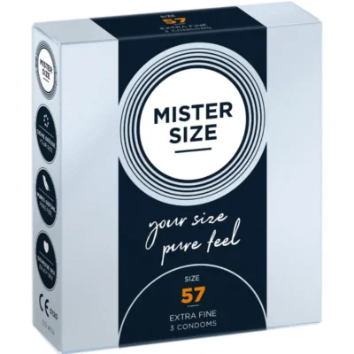 Mister Size 57 – Preservativi extra fini taglia L, 3 pezzi