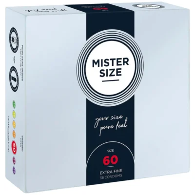 Mister Size 60 – Preservativi taglia XL 60 mm, 36 pezzi