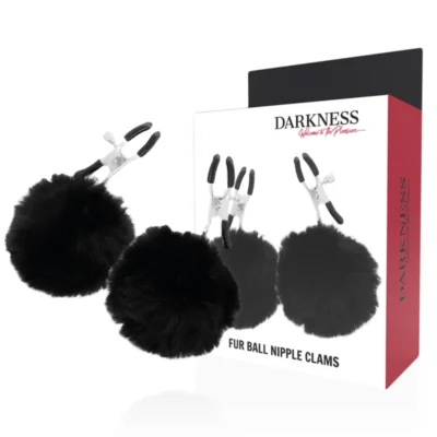 Morsetti Capezzoli Darkness – Pinze regolabili con pom pom