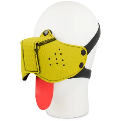 Muso di Cane Ohmama – Maschera fetish gialla regolabile
