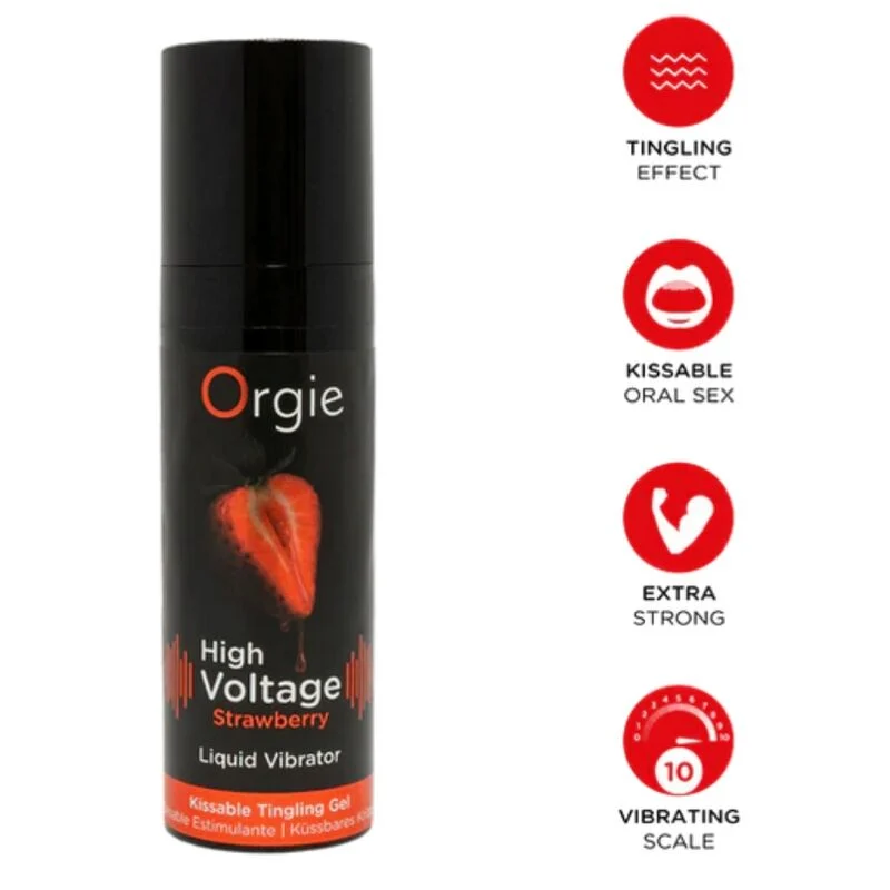 Orgie High Voltage – Gel stimolante baciabile alla fragola 15 ml