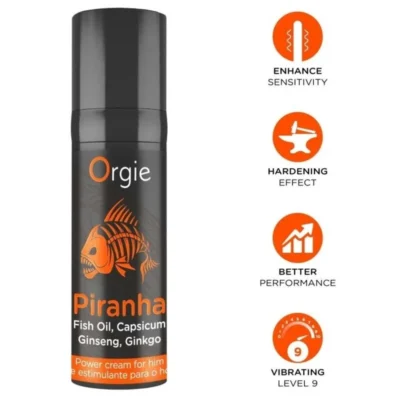 Orgie Piranha – Crema stimolante per lui 15 ml
