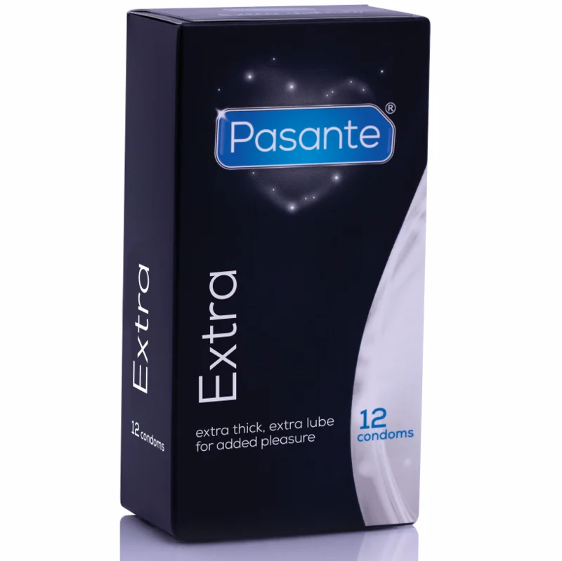 Pasante Extra – Preservativi extra spessi, 12 pezzi