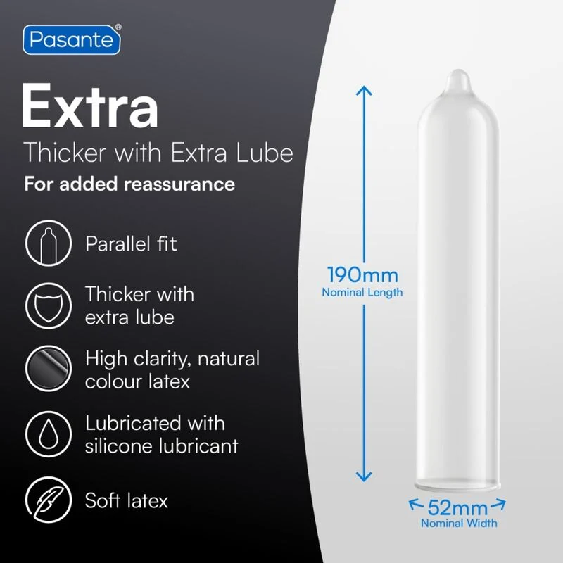 Pasante Extra – Preservativi extra spessi, 12 pezzi – foto 4