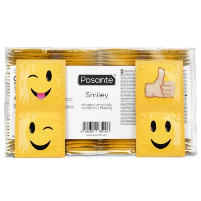 Pasante Smiley – Preservativi in lattice con faccine, 144 pezzi